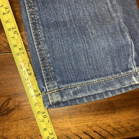 Machine Nouvelle Mode Size 3 28x30 Med Wash Distressed Denim Jeans DMP-11661 - Picture 8 of 10